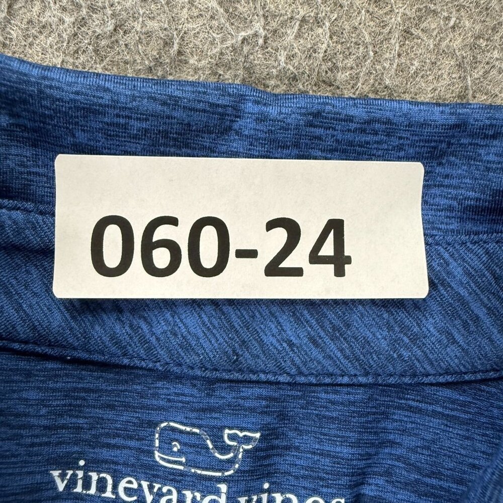 Vineyard Vines Performance Polo Shirt Men L Blue Pocket Stretch Space Dye - Picture 11 of 11